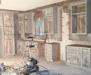 Cabinet Painting In Process 800x665