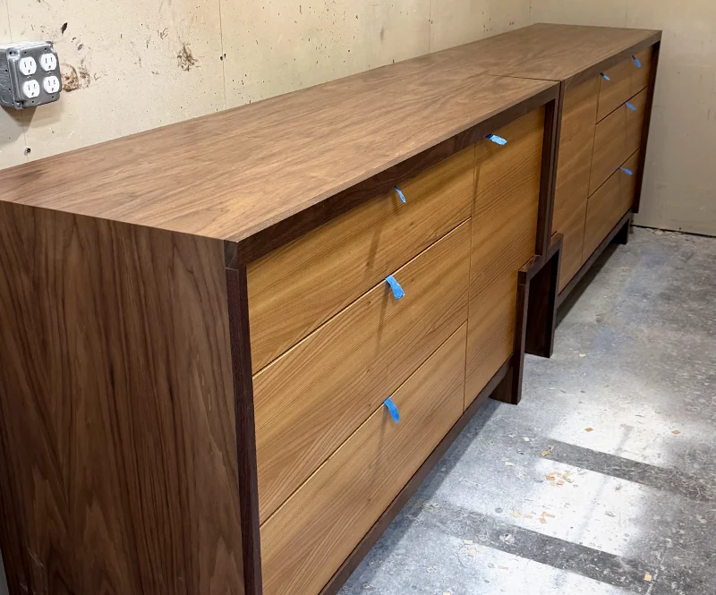 Custom Cabinets Being Finish In Tomstone Building's Workshop 800x665
